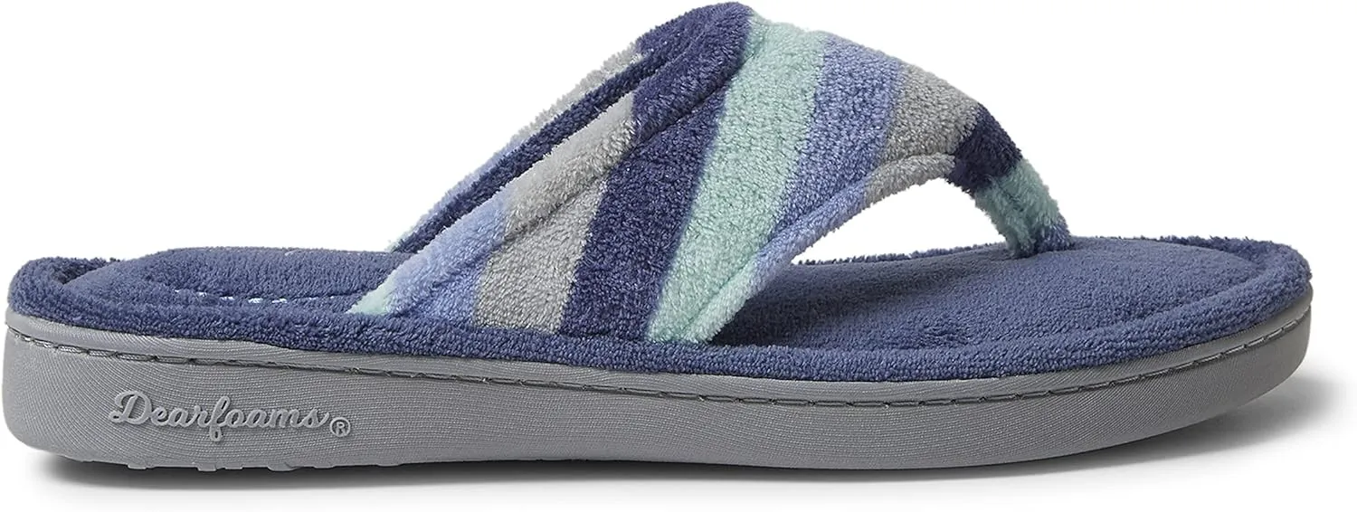 Dearfoams Women's Melanie Terry Thong Slipper