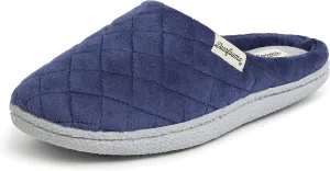 Dearfoams Women's Memory Foam Washable Leslie Clog House Slipper with Wide Widths