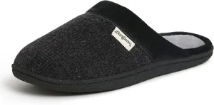 Dearfoams Women's Slip On Memory Foam Comfort Samatha Scuff House Slipper with Wide Widths