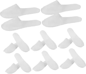 Disposable Slippers Non Woven Spa Slippers with Water Ripple Bottom for Guests Comfortable Single Use Footwear for Travel and Massage Unisex