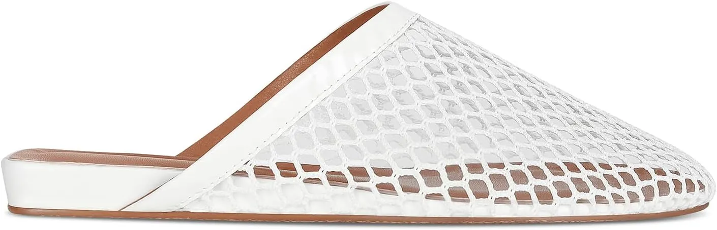 DOEYG Mesh Ballet Flats for Women Buckle Strap Comfy Casual Office Fishnet Ballerina Flat Shoes