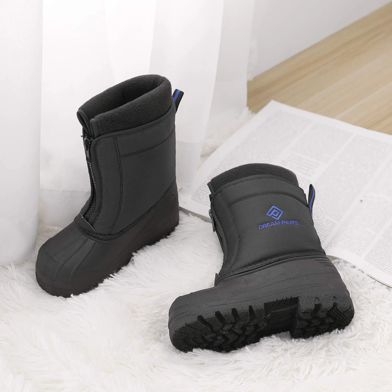 DREAM PAIRS Boys Girls Waterproof Winter Snow Boots