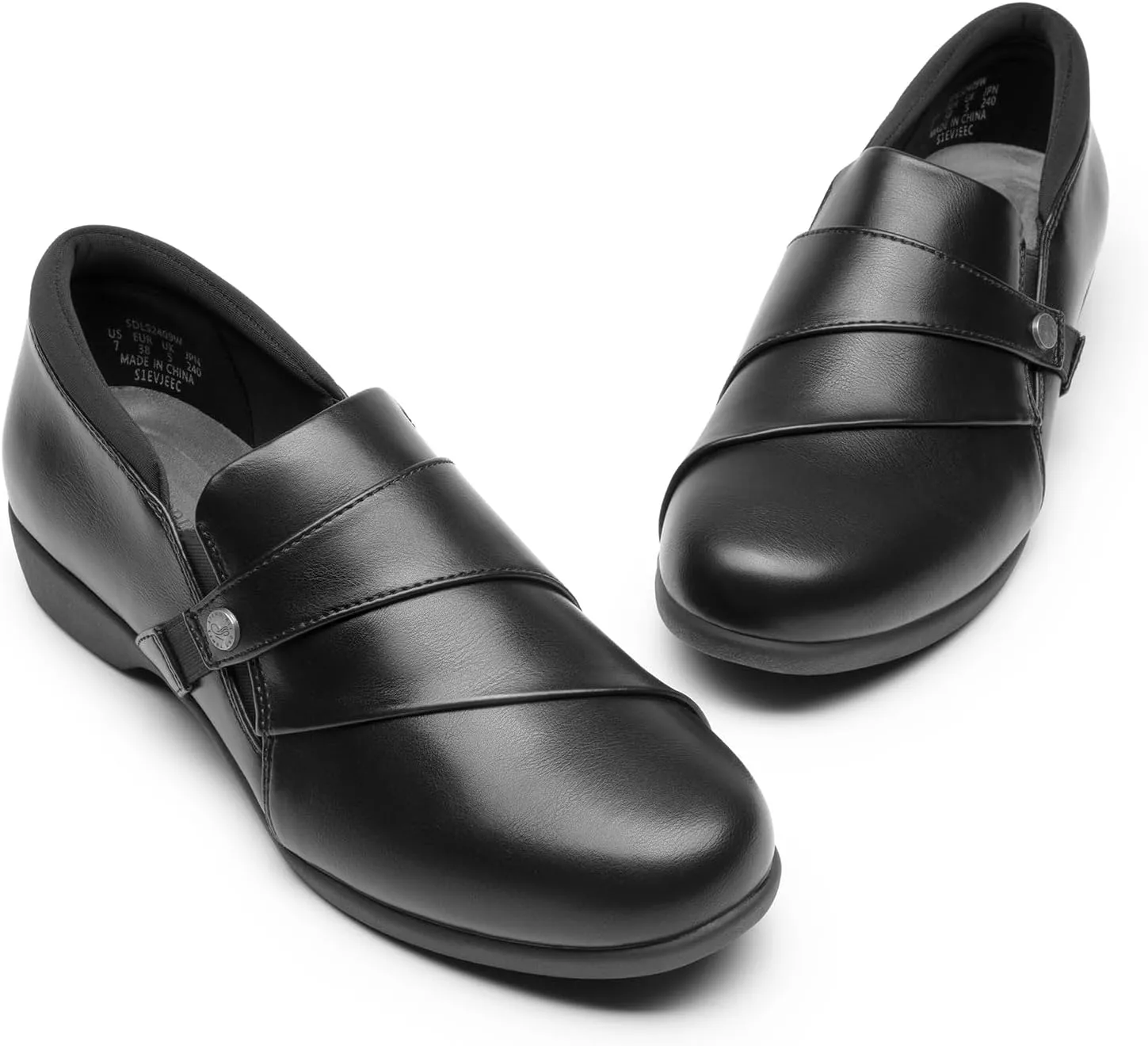 DREAM PAIRS Loafers for Women Slip-on Dressy Comfortable Business Casual Work Office Faux Leather Loafer Shoes with Arch Support