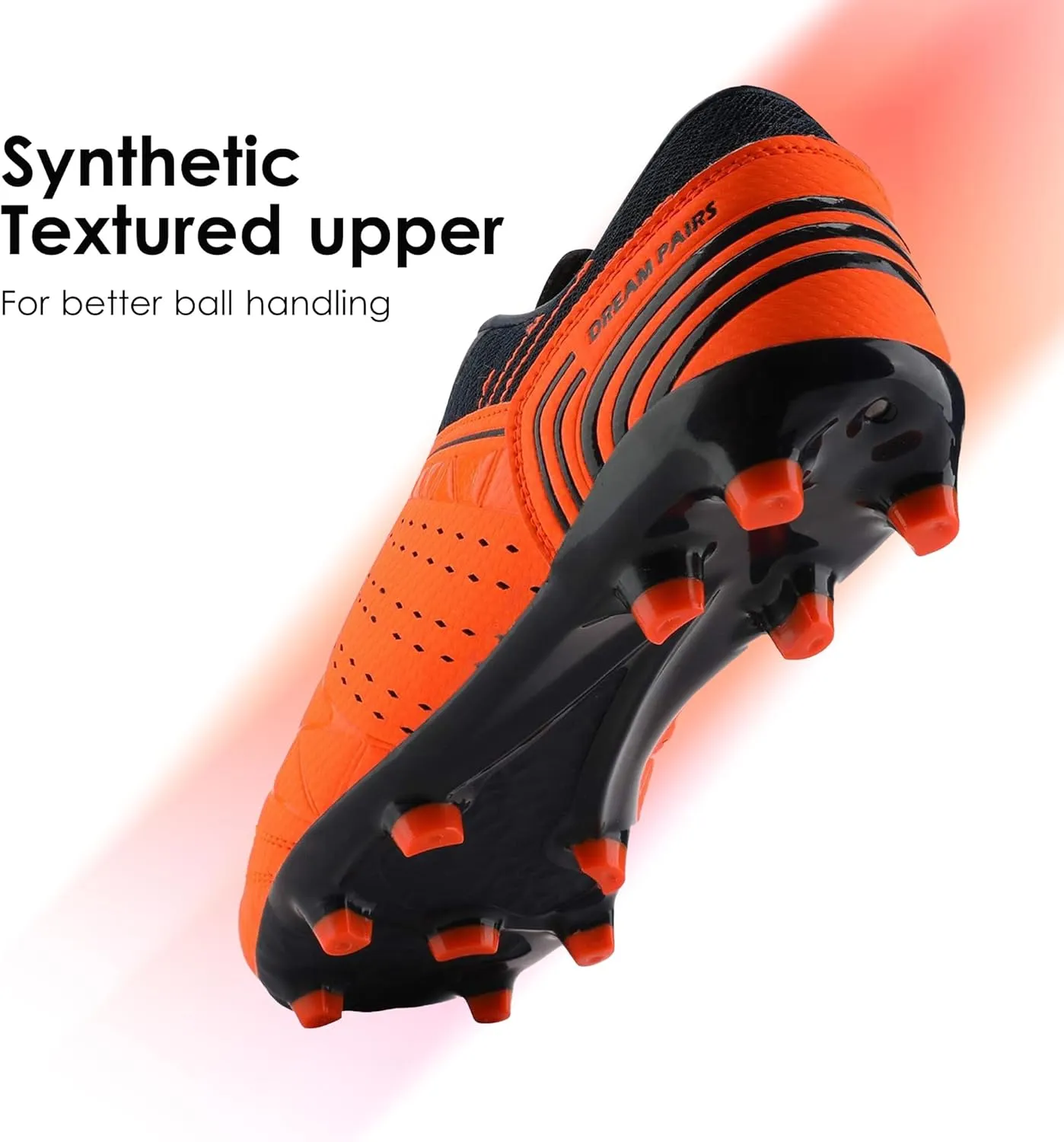 DREAM PAIRS Mens Sport Flexible Athletic Lace Up Light Weight Outdoor Cleats Football Soccer Shoes