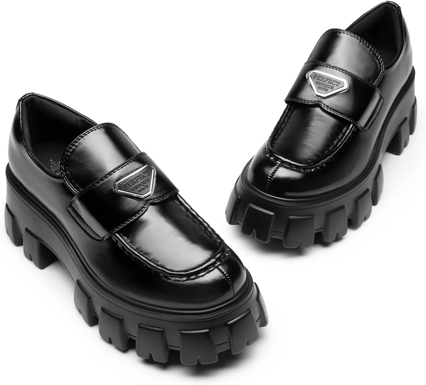 DREAM PAIRS Women's Chunky Loafers Platform Comfortable Slip-On Dressy Business Casual Fashion Outfit Loafer Shoes