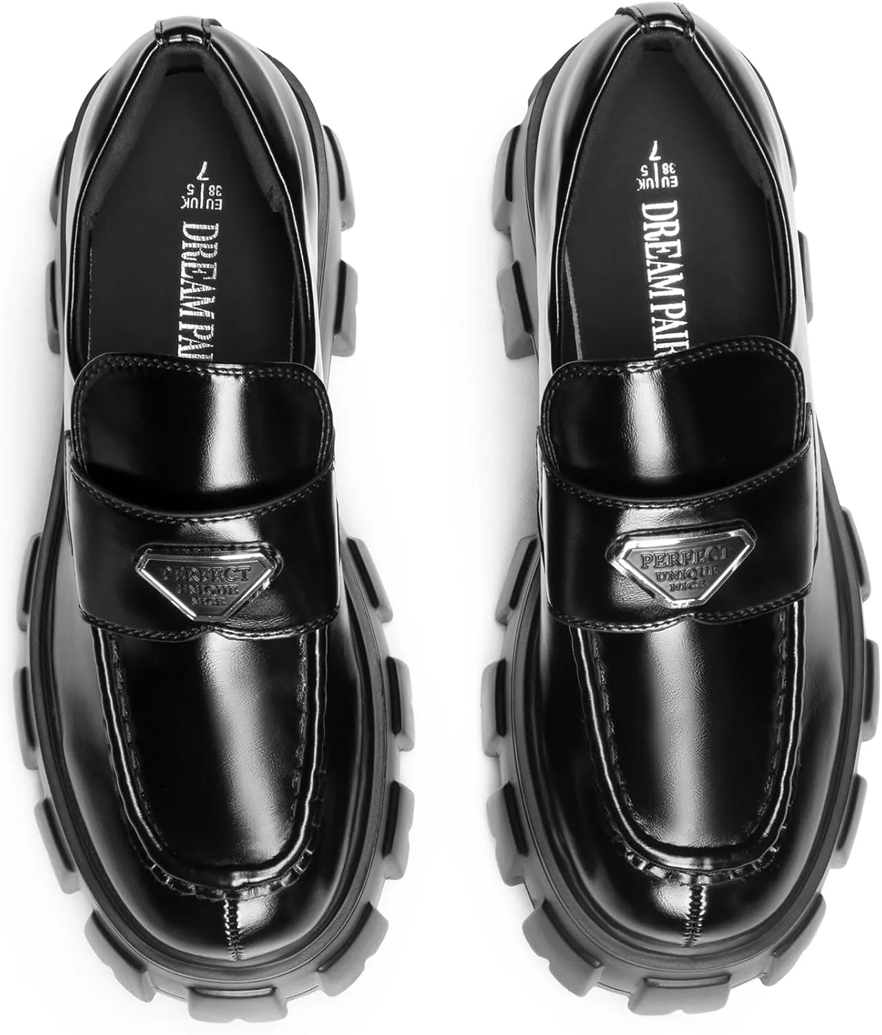 DREAM PAIRS Women's Chunky Loafers Platform Comfortable Slip-On Dressy Business Casual Fashion Outfit Loafer Shoes