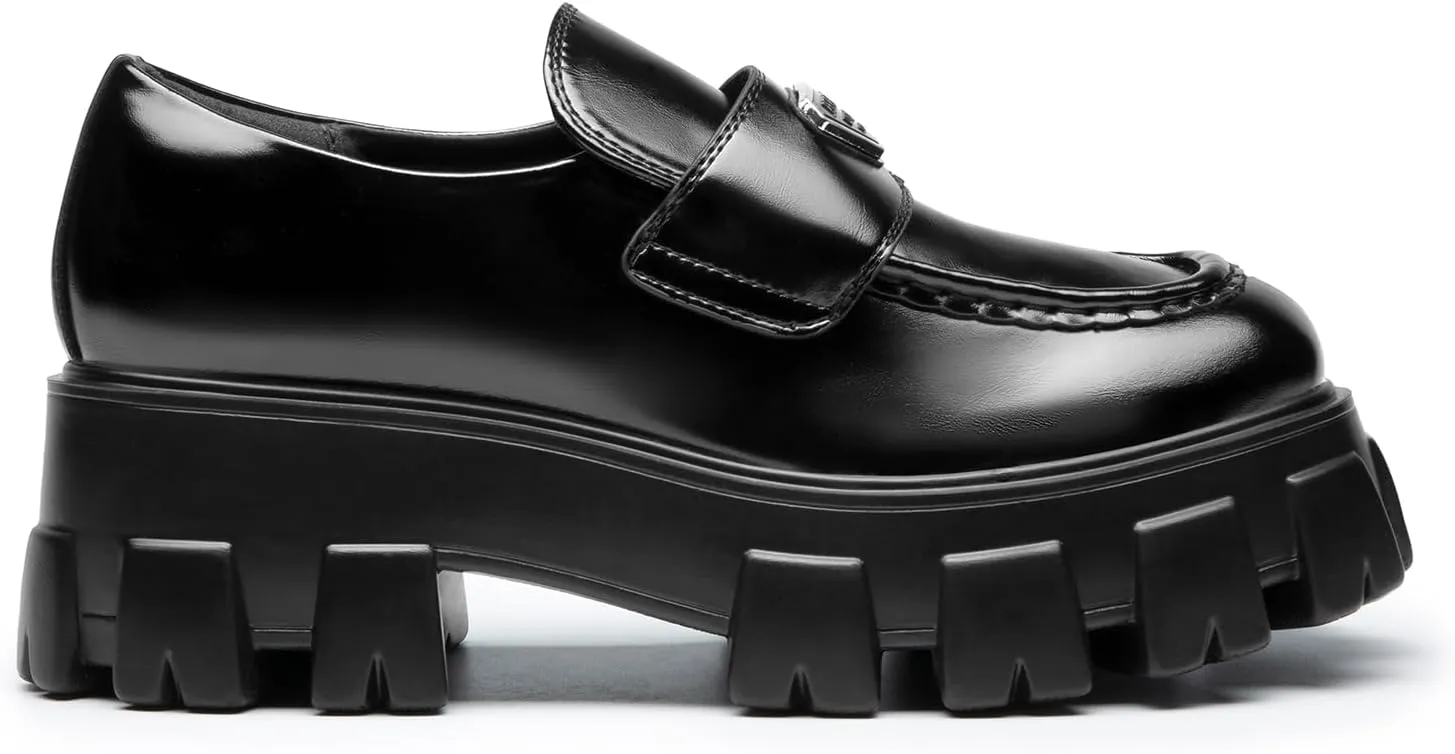 DREAM PAIRS Women's Chunky Loafers Platform Comfortable Slip-On Dressy Business Casual Fashion Outfit Loafer Shoes