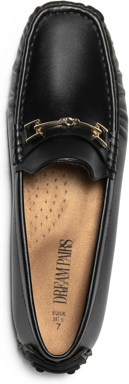 DREAM PAIRS Womens Loafers Flats Shoes Slip On Flexible Driving Moccasins Fashion Comfort Casual Shoes Work Walking Penny Loafers