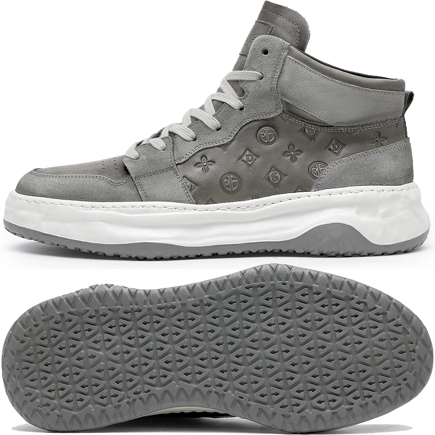 Fashion Sneakers for Men Women, Cowhide Premium Leather Luxury Designer Shoes, Breathable and Comfort Tennis Walking Shoes for Casual Dress