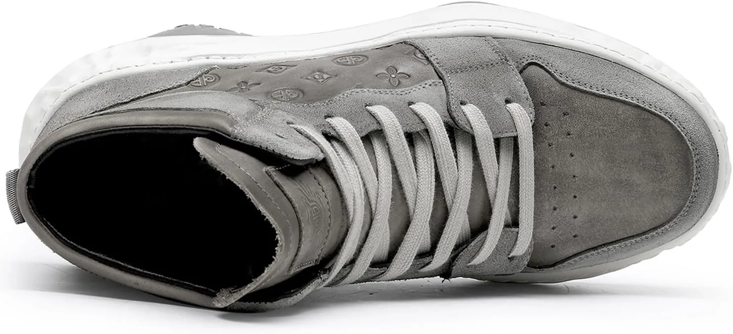 Fashion Sneakers for Men Women, Cowhide Premium Leather Luxury Designer Shoes, Breathable and Comfort Tennis Walking Shoes for Casual Dress