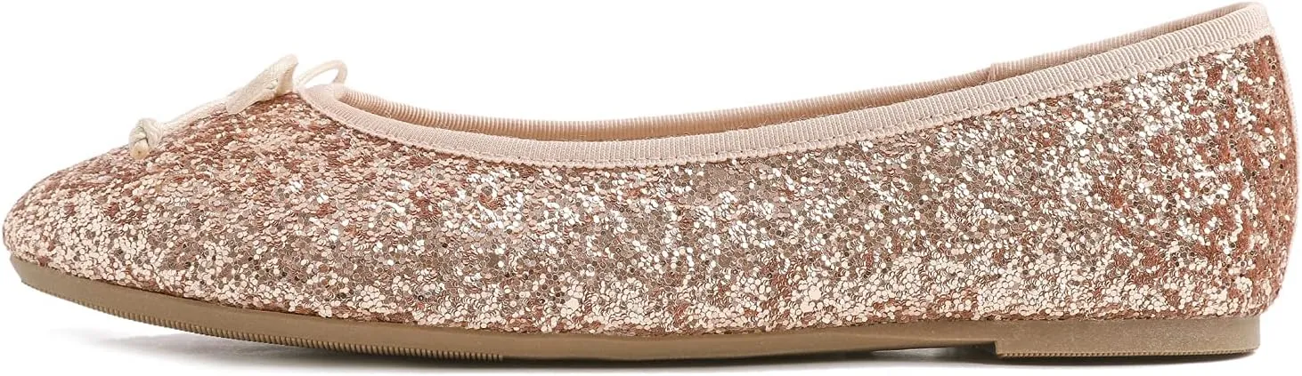 FEVERSOLE Women's Macaroon Colorful Memory Foam Cushion Insock Patent Ballet Flat