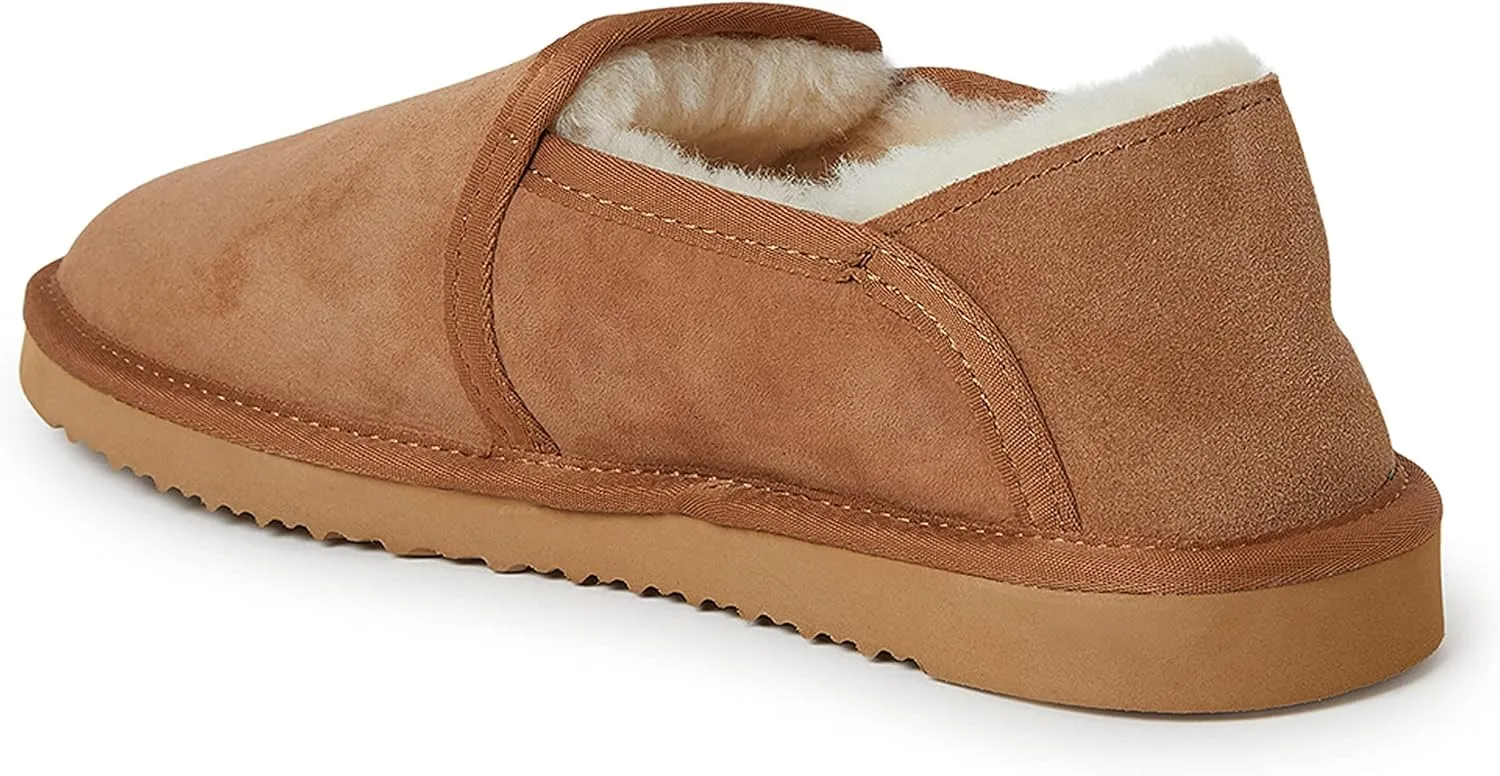 Fireside by Dearfoams Men's Hobart Shearling Closed Back Slipper