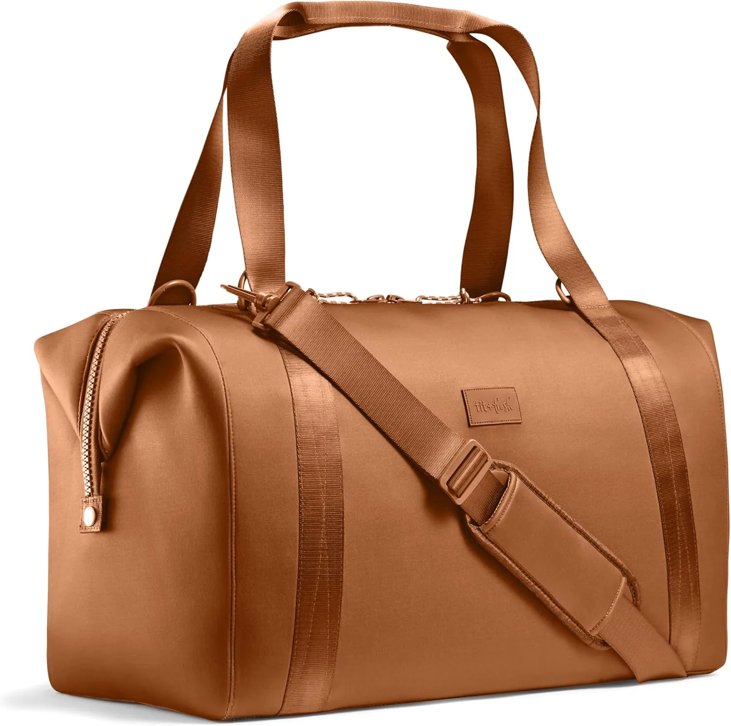 Fit & Fresh Premium Neoprene Weekender Bag With Trolley Sleeve - Large Overnight, Carry-on, Duffel, Gym, and Hospital Bag for Labor & Delivery