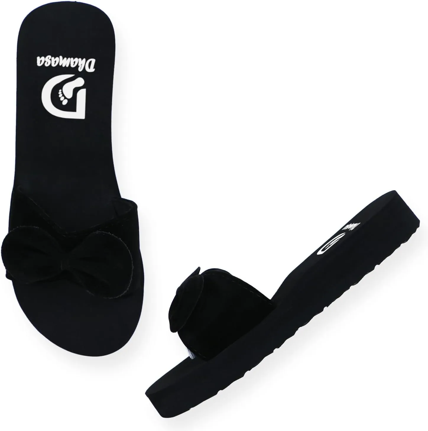 Flat Stylish And Comfortable Bow Tie Design Flip Flops Slippers For Women and Girls