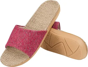 Flax Tatami Slippers No Slip Indoor Slippers Open Toe