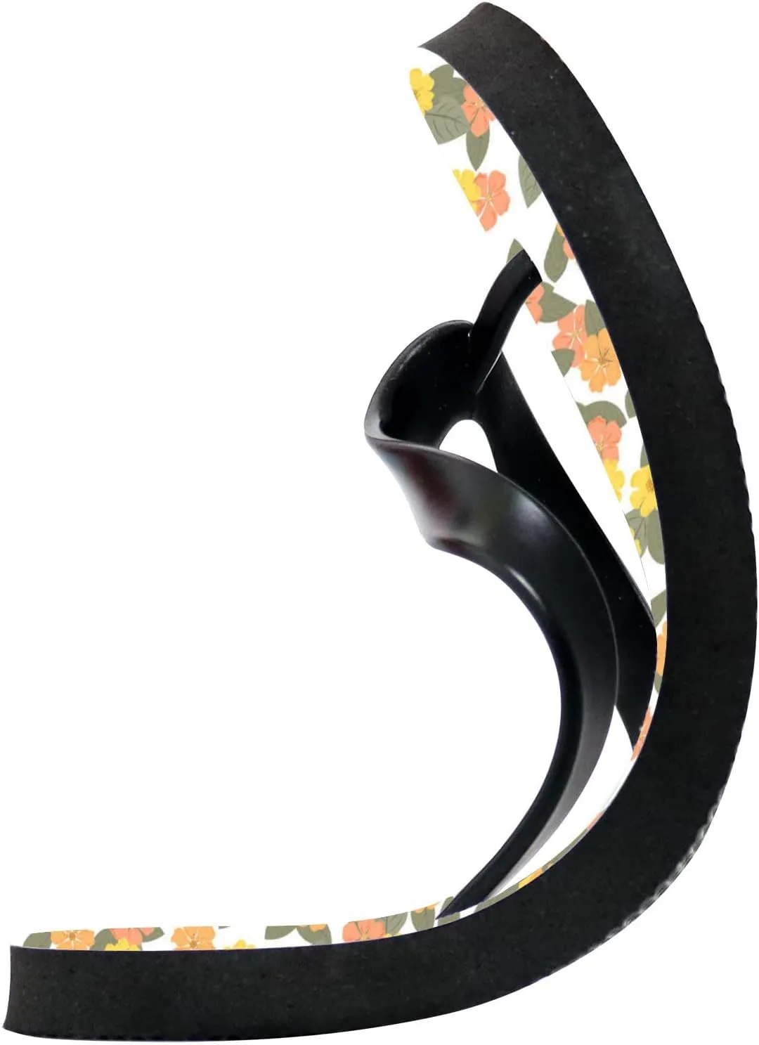 Flip Flops Floral Flowers Leaves Yellow Orange Grey Slide Sandals Summer Beach Slippers Thong Sandal Casual Yoga Mat Flat Slides for Women Men