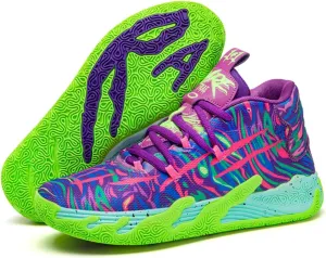 FOTN Womens Multicolour Lace Up Fashion Sneaker High-Top Casual Breathable Sports Athletic Walking Running Basketball Shoes