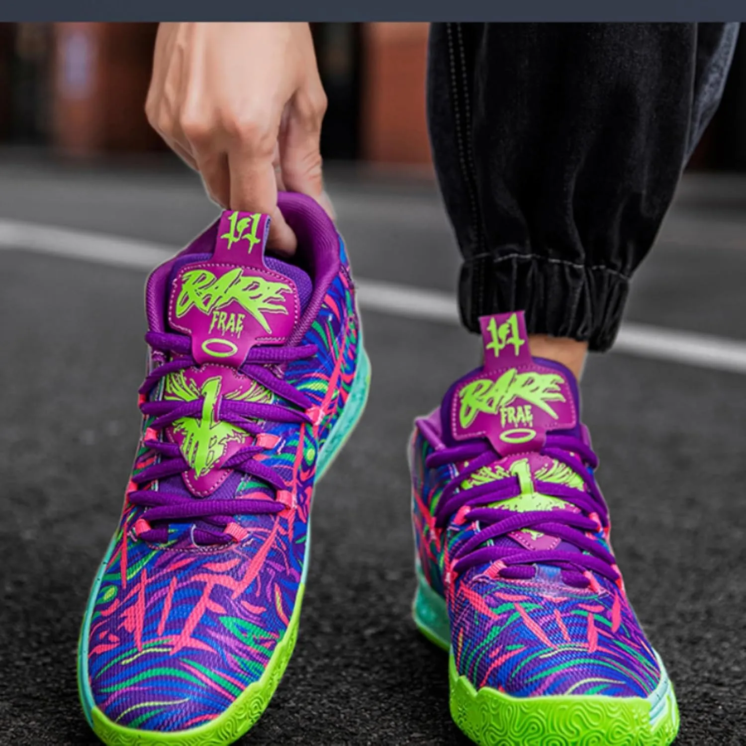 FOTN Womens Multicolour Lace Up Fashion Sneaker High-Top Casual Breathable Sports Athletic Walking Running Basketball Shoes