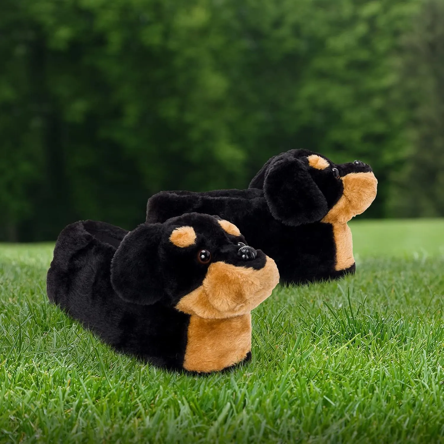 Funziez! Fuzzy Dog Slippers for Women & Men, Funny, House Shoes, Animal, Cute Novelty, Great Mother's Day Gift for Mom, Wife, Daughter