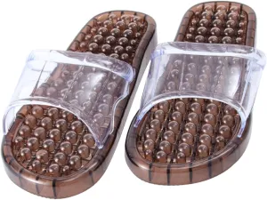 Gatuida Massager Slipper Acupoint Therapy Foot Care Slippers for Home Use Soft PVC Material 37-39 Size