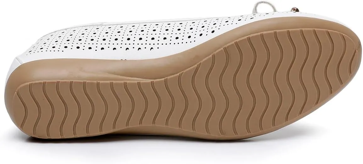GAWBAW Women's Ballet Flats Shoes Comfortable Slip On Casual Dress Flats Low Wedge Ballerina Walking Flats for Women