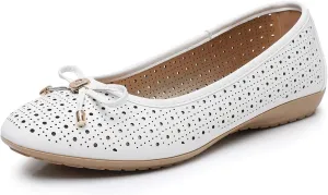 GAWBAW Women's Ballet Flats Shoes Comfortable Slip On Casual Dress Flats Low Wedge Ballerina Walking Flats for Women