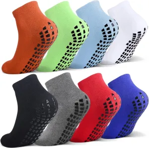 Grip Non Slip Socks For Kids(4-16 Years Old), Cushioned Sport Athletic Slipper Hospital Socks For Youth Boys & Girls