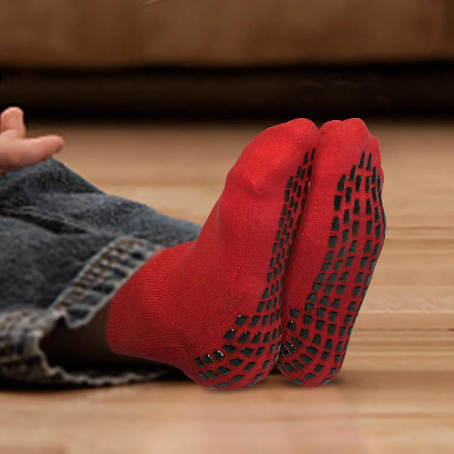 Grip Non Slip Socks For Kids(4-16 Years Old), Cushioned Sport Athletic Slipper Hospital Socks For Youth Boys & Girls