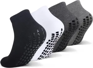 Grip Non Slip Socks For Kids(4-16 Years Old), Cushioned Sport Athletic Slipper Hospital Socks For Youth Boys & Girls