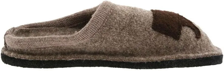 HAFLINGER Doggy Silver Grey Slippers (313021-84)