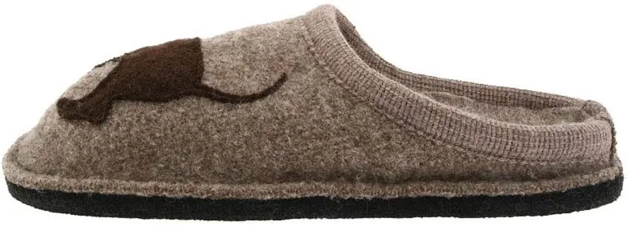 HAFLINGER Doggy Silver Grey Slippers (313021-84)