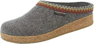 HAFLINGER Grizzly Zigzag Felt Clog Wool Slipper