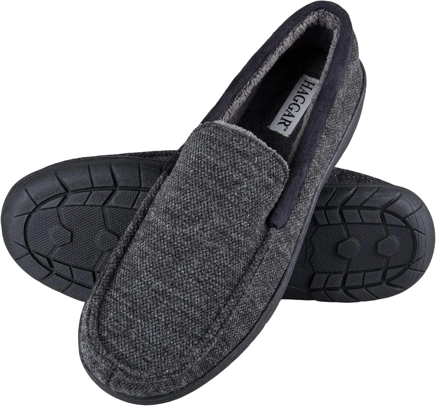Haggar Men's Venetian Slipper Indoor/Outdoor House Shoe with Memory Foam Comfort