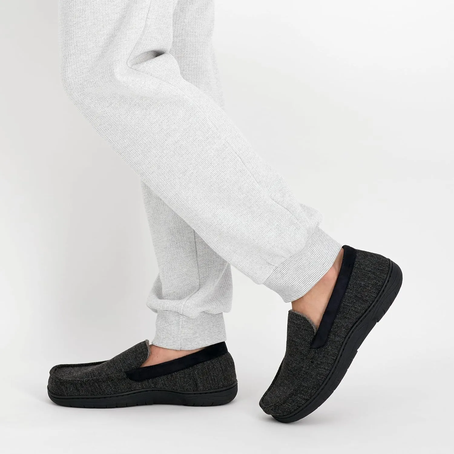 Haggar Men's Venetian Slipper Indoor/Outdoor House Shoe with Memory Foam Comfort
