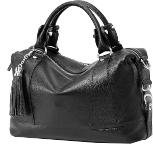 HESHE Womens Genuine Leather Handbags Purse Crossbody Satchel Tote Bags Ladies Real Leather Bags