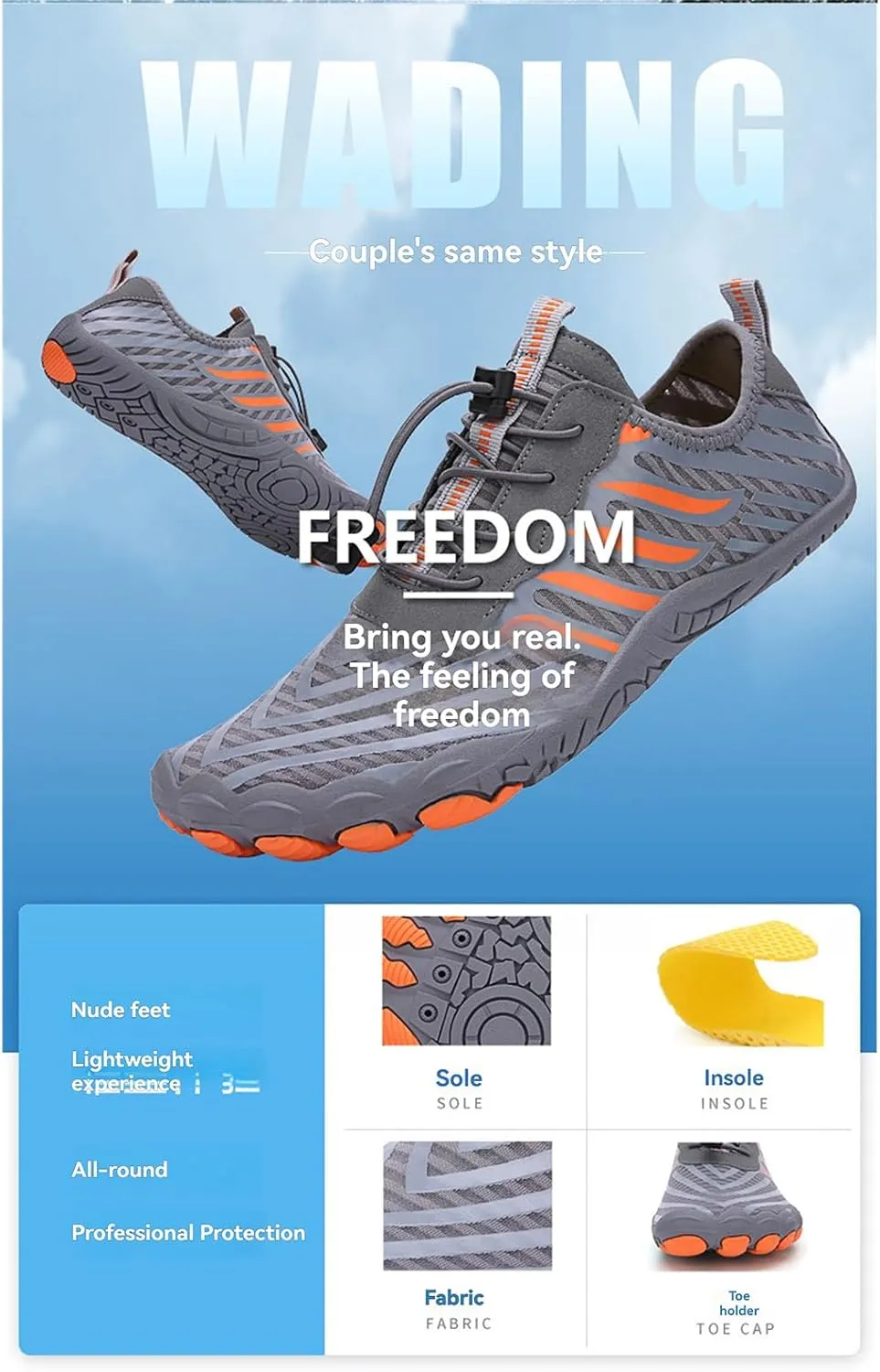 Hike Barefoot Shoes Women Men Non-Slip Breathable Walking Shoes Pro Barefoot Shoe Wide Toe Running Sneakers Minimalist Athletic Footwear, Walking, Running, Hiking and Daily Wear