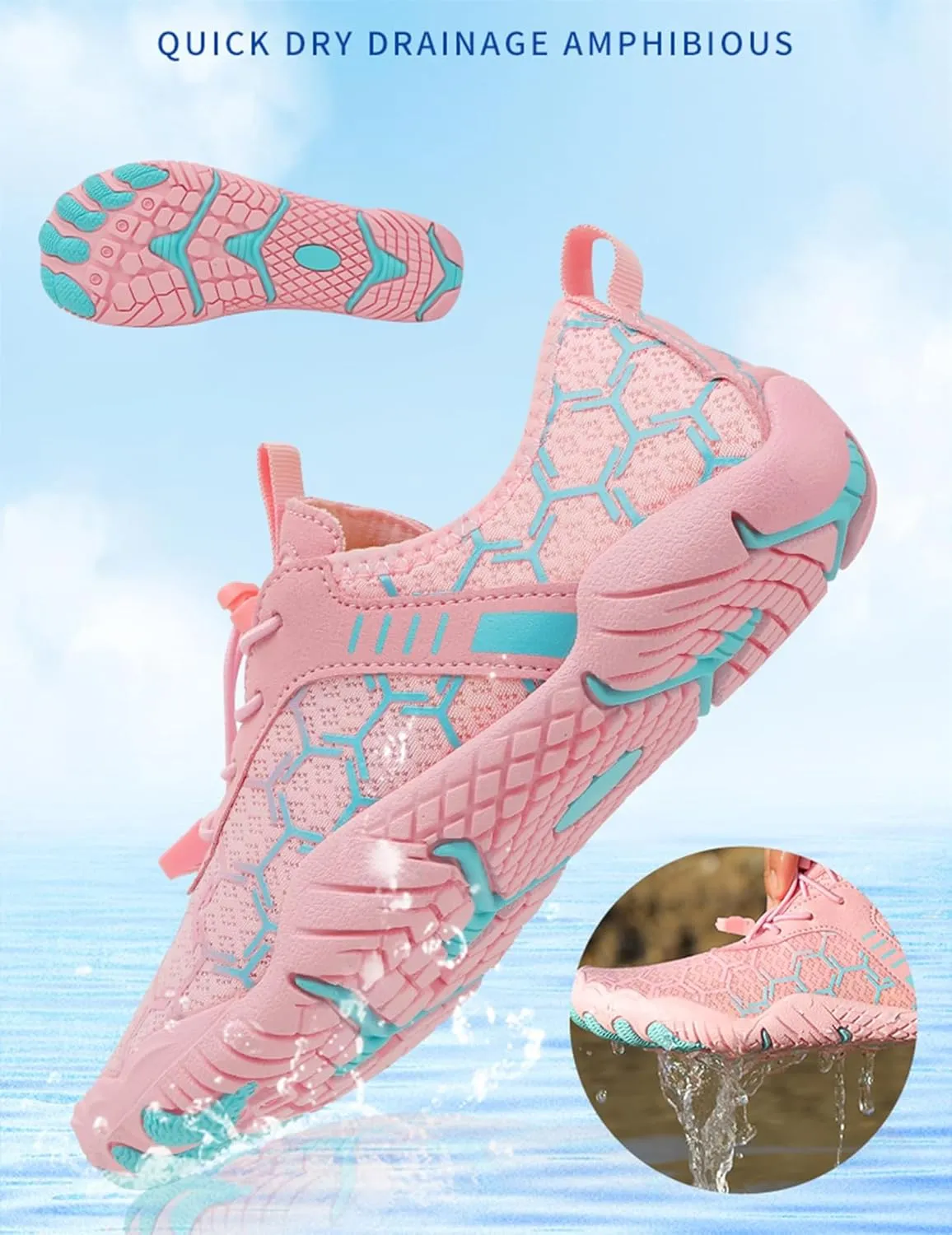 Hike Pro Footwear Barefoot Lightweight Barefoot with Wide Toe Box Caspar Pro Non-Slip & Waterproof Winter Barefoot Shoes Athletic Sport Riding Gym Workout Running Shoes