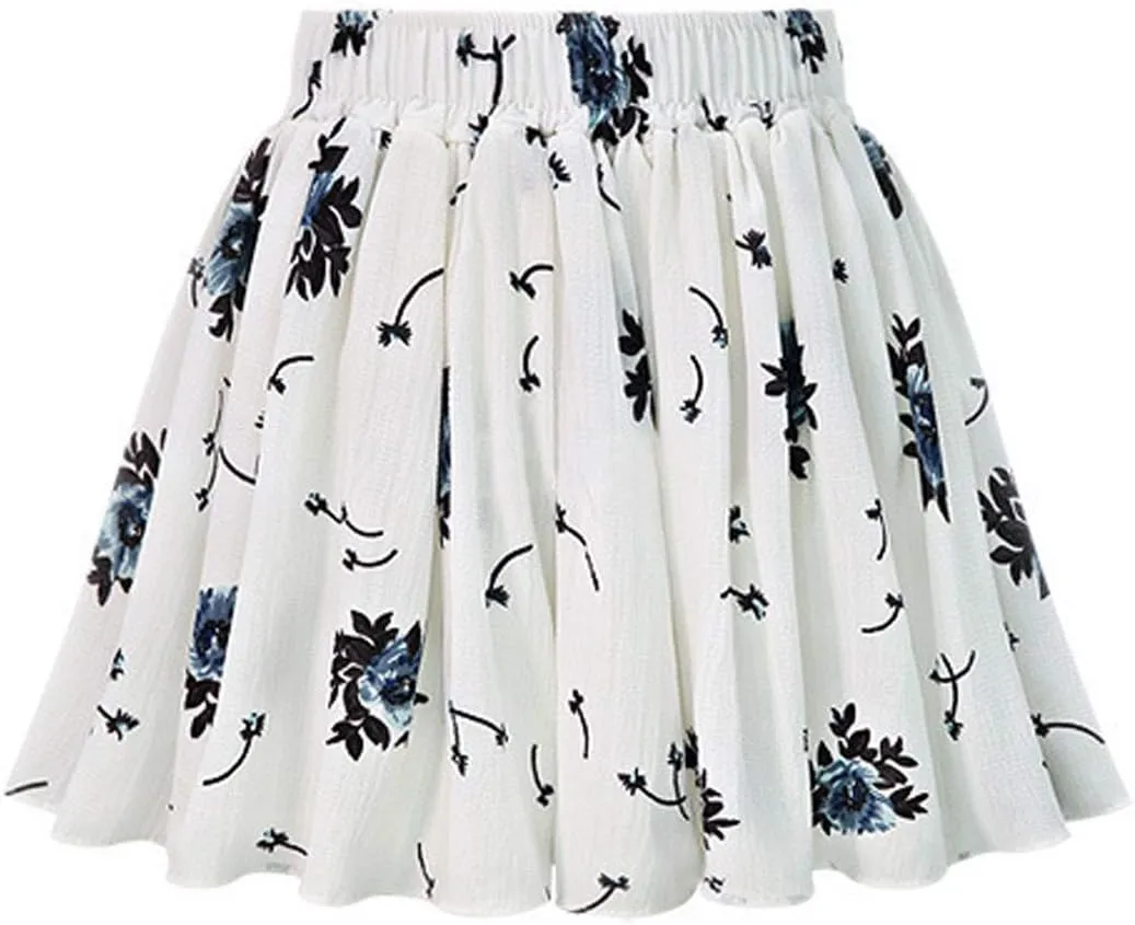 HOW'ON Women's Summer Casual Comfy Culottes Shorts Elastic Waist Wide Leg Shorts