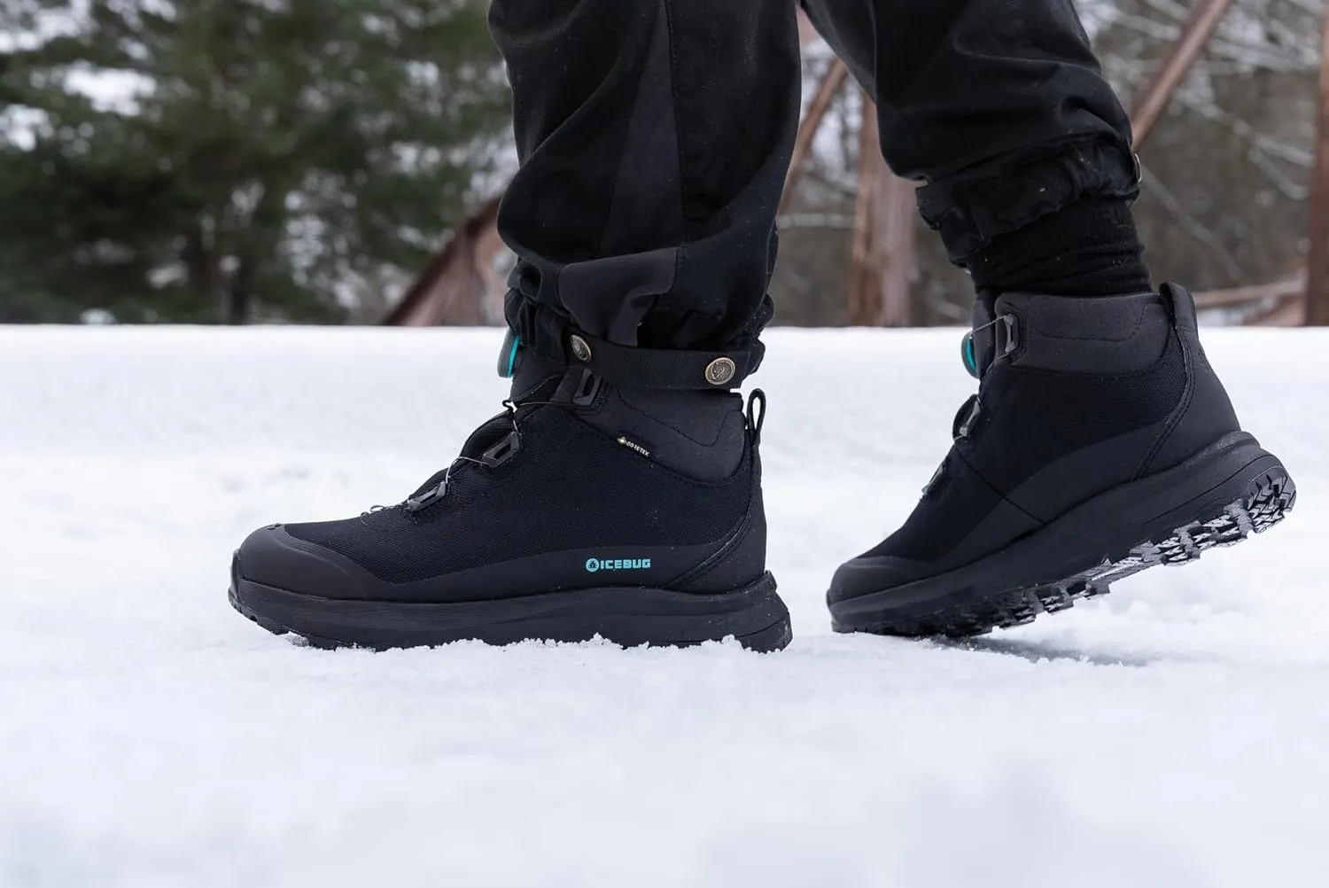 Icebug Mens Stavre2 Michelin GTX Midcut Winter Hiking Boot with Traction Sole