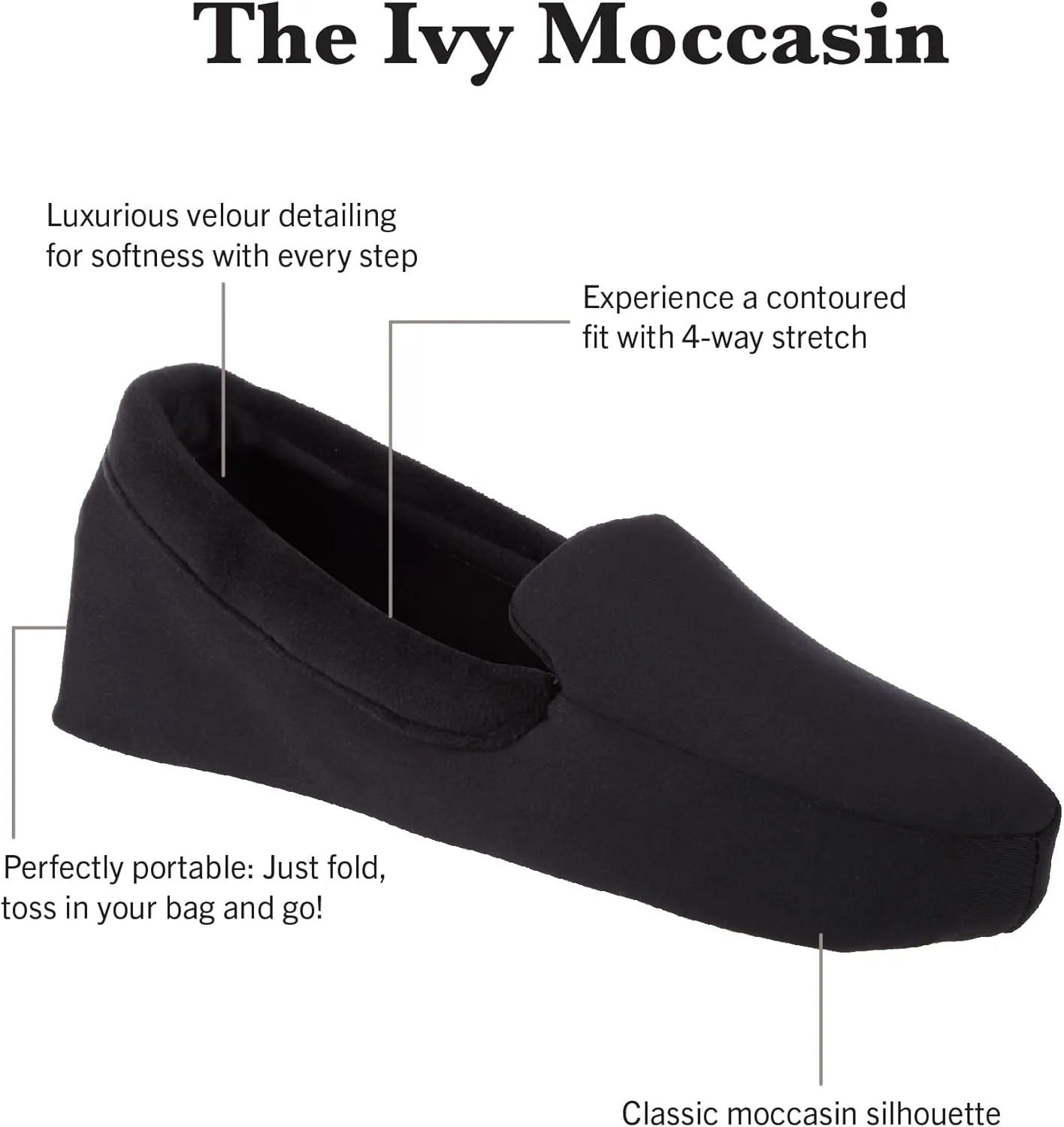 isotoner Women's Ivy Spandex Velour Moc Slipper