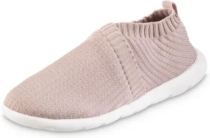 isotoner Women's Lightweight Recycled Stretch Sport Knit Slip-on Slipper Bootie Moccasin