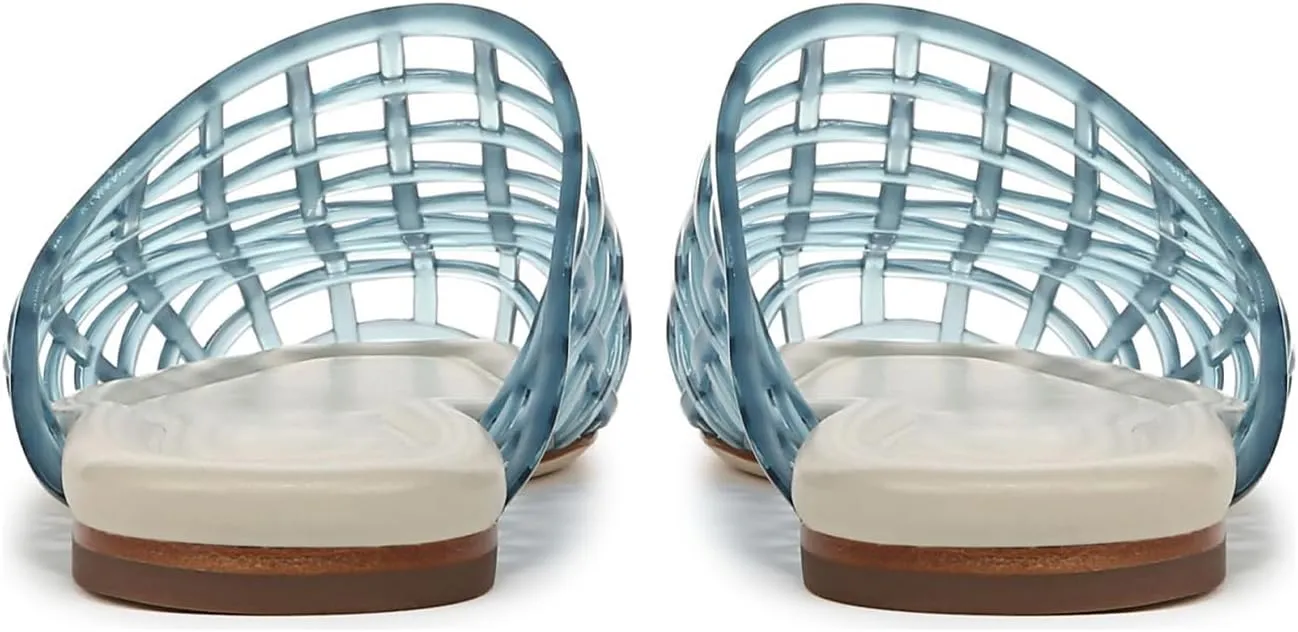 Jelly Shoes for Women Clear Jelly Mesh Slides Sandals Comfortable Closed Round Toe Flat Sandals Slip On Summer Beach Slippers