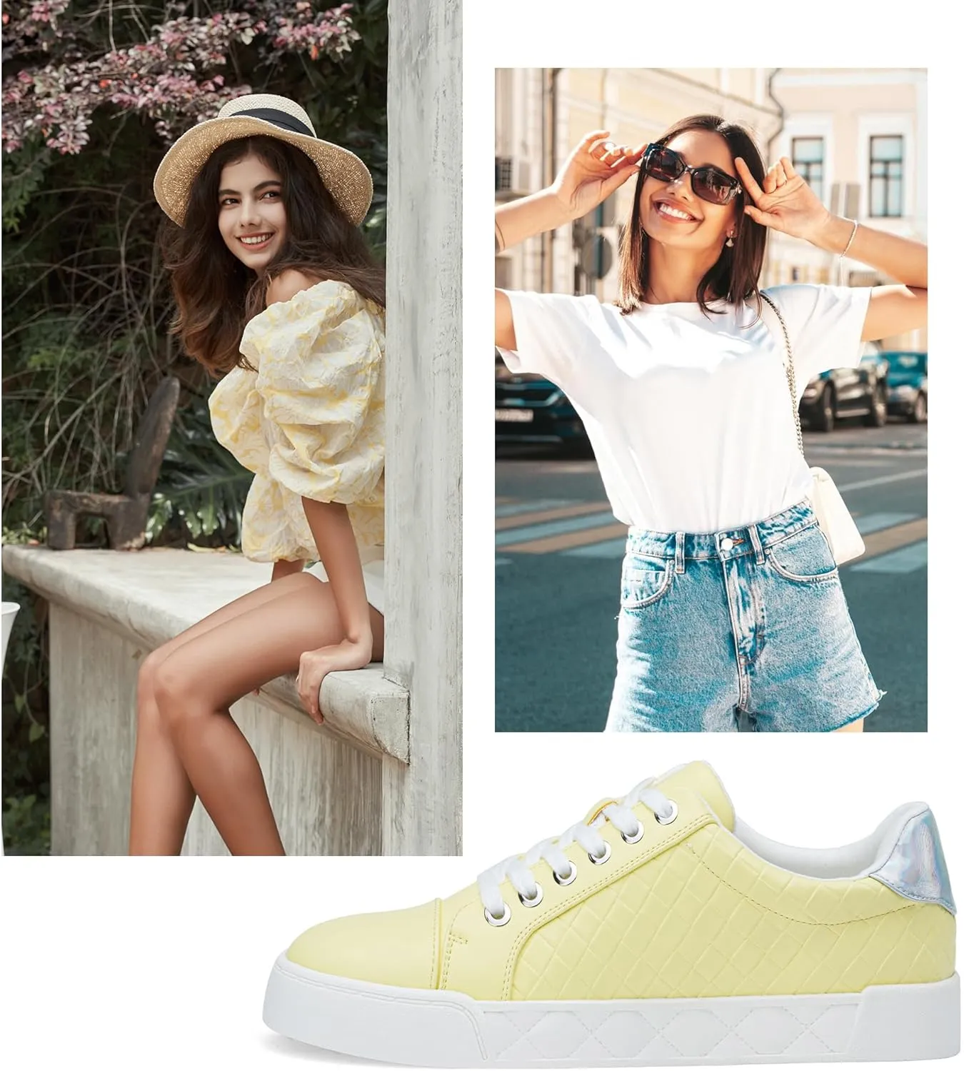Jeossy Women's Flat Low Top Casual Fashion Sneakers Round Toe Shoes with Zipper