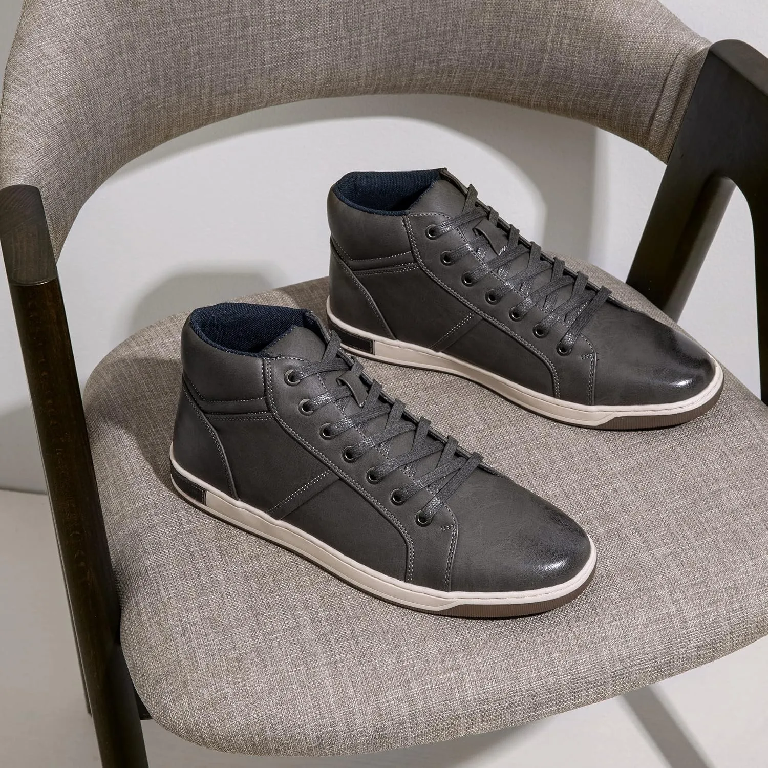 Jousen Men's Casual Shoes High Top Fashion Sneaker Lightweight Men Boots Shoes
