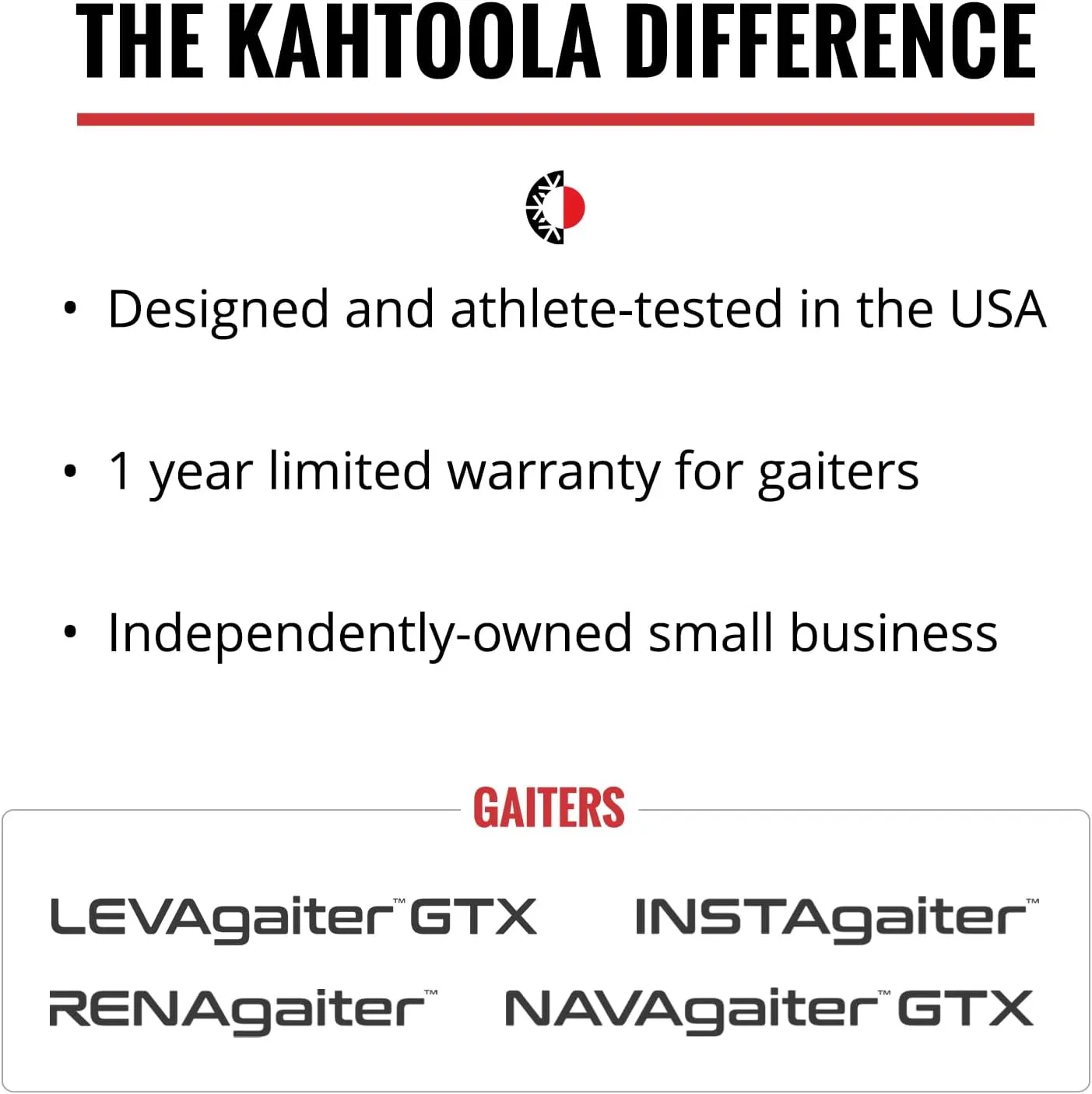 Kahtoola RENAgaiter Mid Gaiters for Hiking, Mountaineering, Trail Running, Shoe & Boot Protection in Mud, Snow & Ice