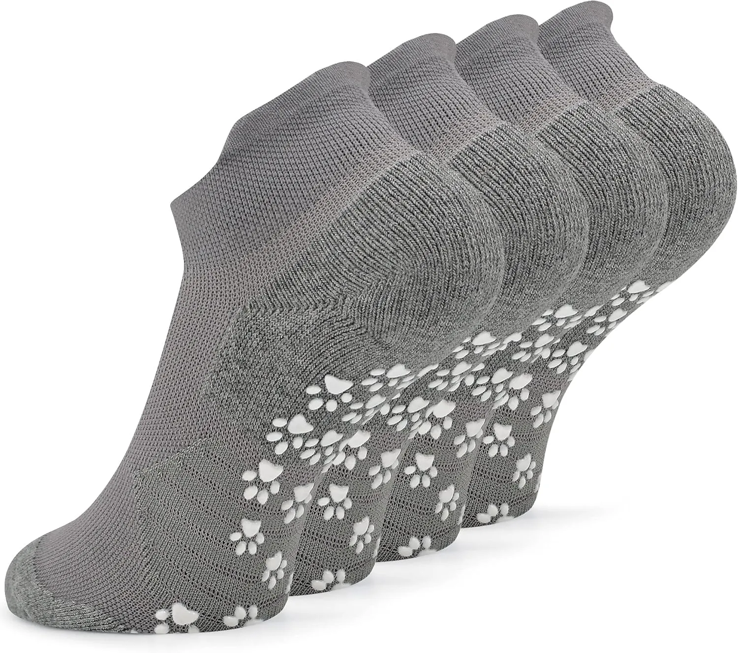 KitNSox 2 Pack Non Slip Grip Yoga Socks for Men Women, Non Skid Cushioned Hospital Maternity Ballet Pilates Floor Dance Socks