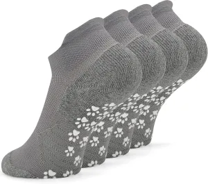 KitNSox 2 Pack Non Slip Grip Yoga Socks for Men Women, Non Skid Cushioned Hospital Maternity Ballet Pilates Floor Dance Socks
