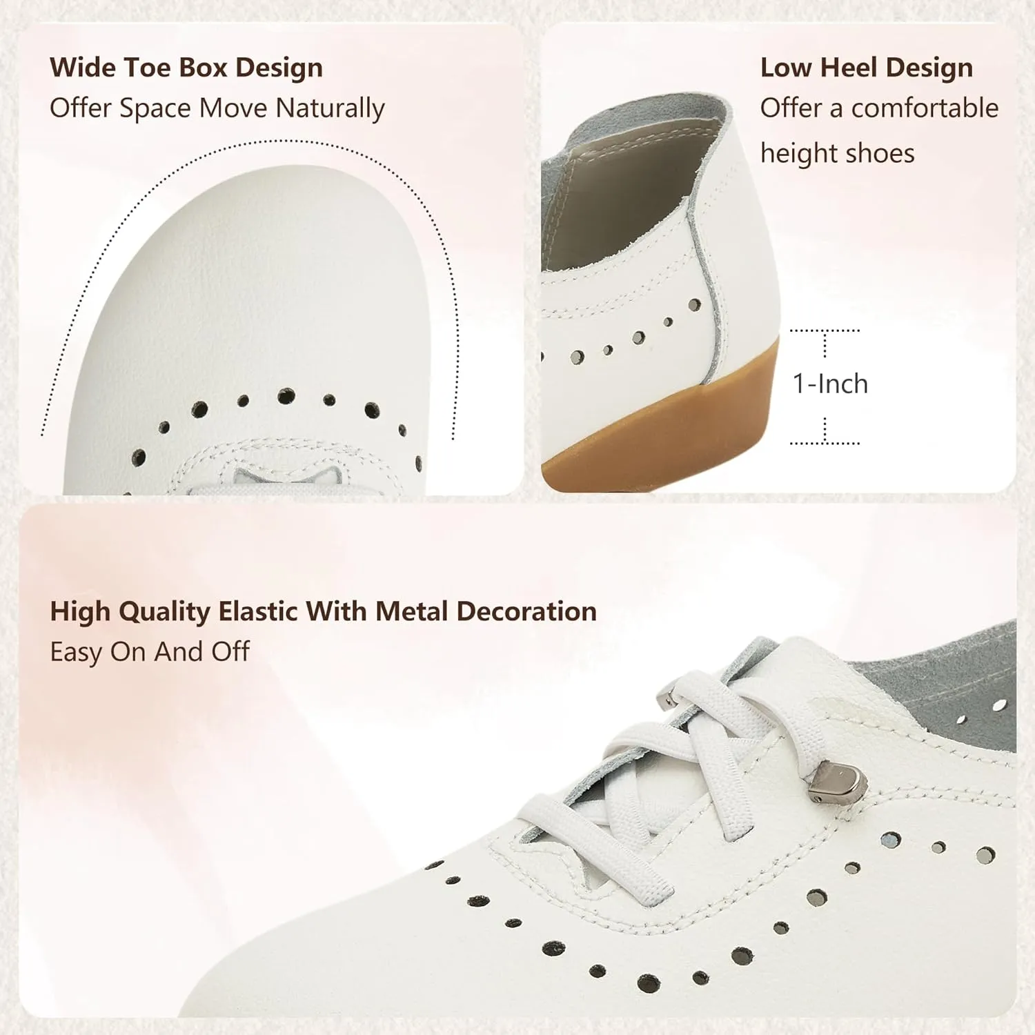 Kkyc Women's Shoes Comfy Fashion Loafers Slip on Leather Sneakers Cute Nurse Work Flats Lightweight Casual Walking Shoes