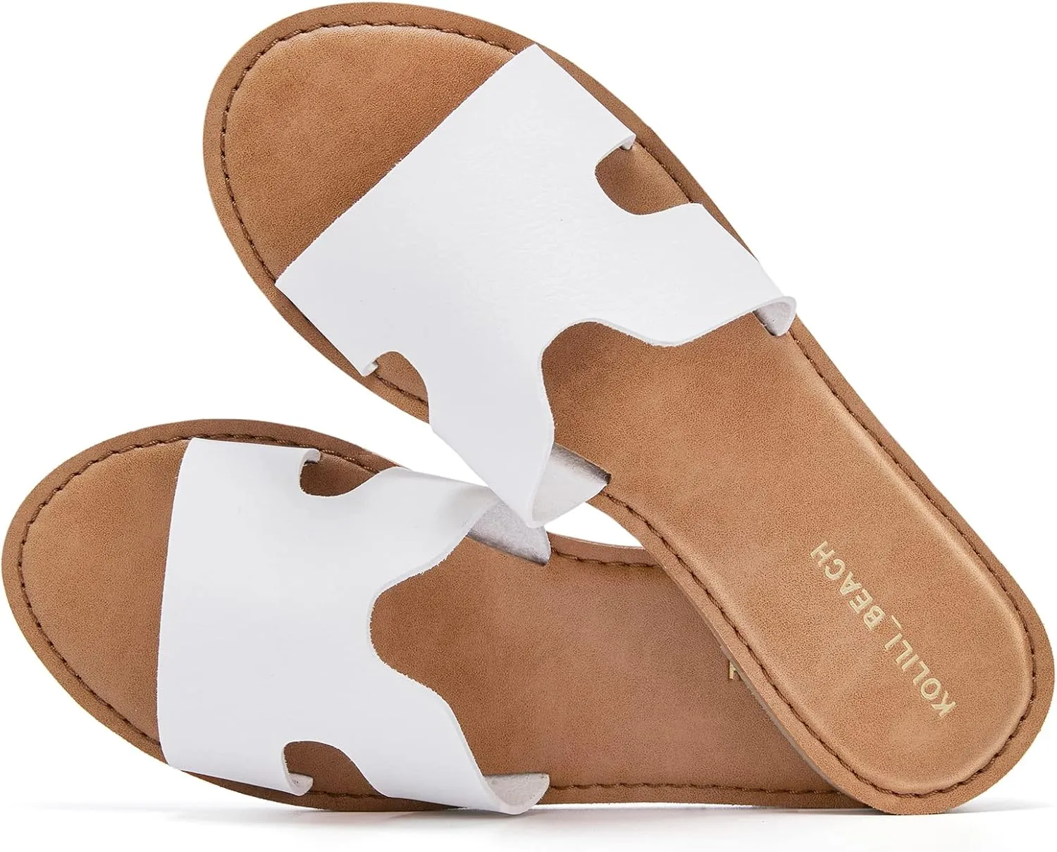 KOLILI Womens Flat Slide Sandals, Summer Fashion Sandals, Comfy Style | Warm-weather Favorite