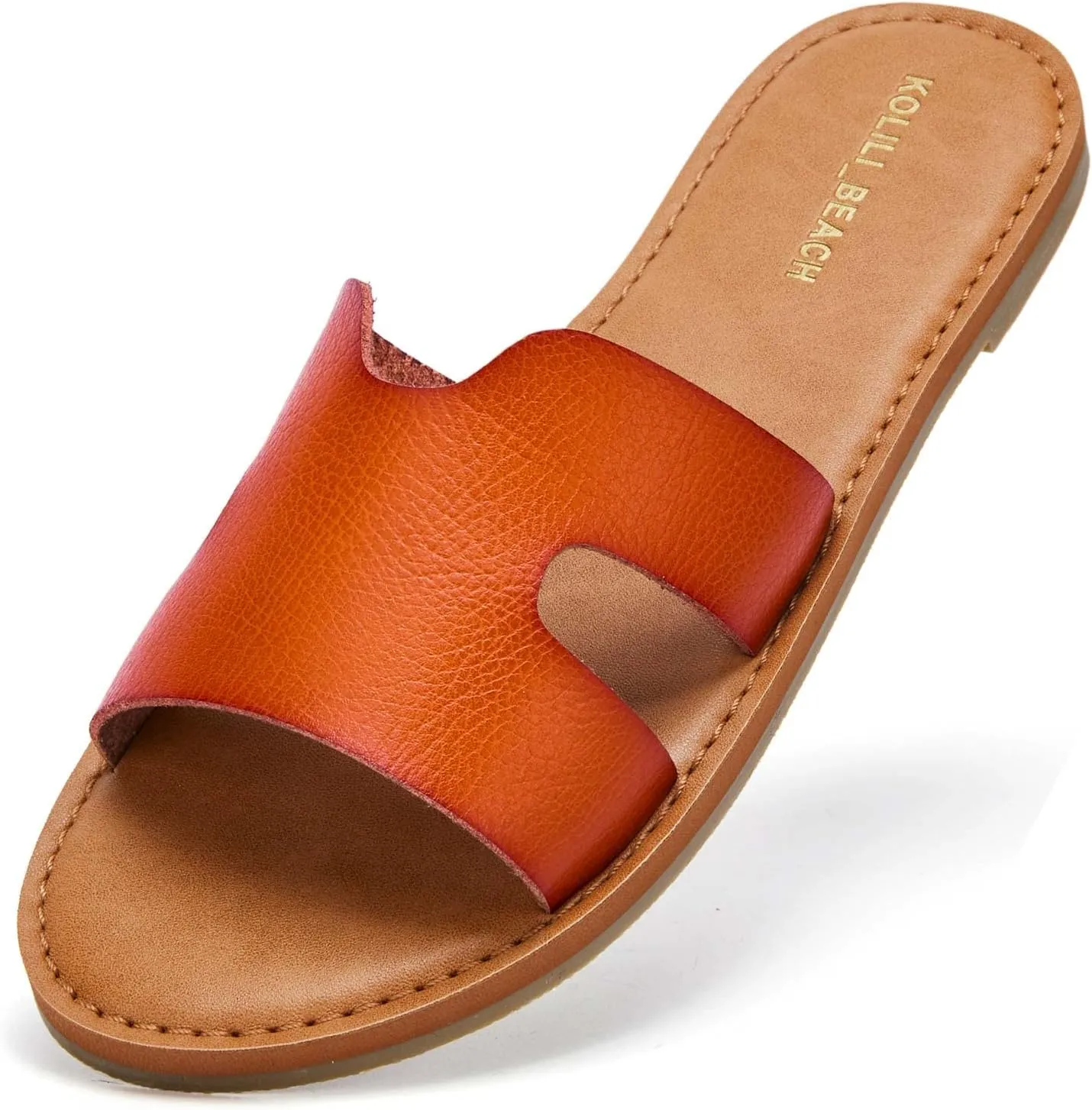 KOLILI Womens Flat Slide Sandals, Summer Fashion Sandals, Comfy Style | Warm-weather Favorite
